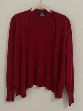 Made by Johnny Burgundy Cardigan Women’s Size Large Button Front